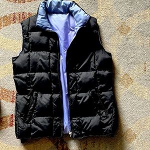 Silver Rider reversible down vest medium- lightly used -  none smoking home-
